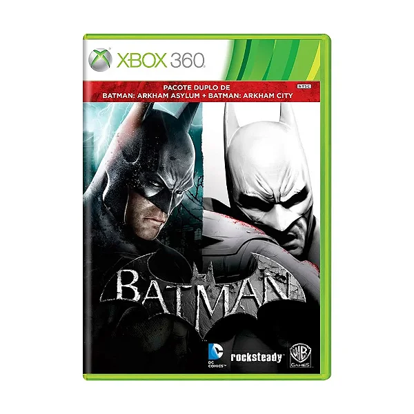 JOGO BATMAN: ARKHAM ASYLUM + BATMAN: ARKHAM CITY XBOX 360 USADO