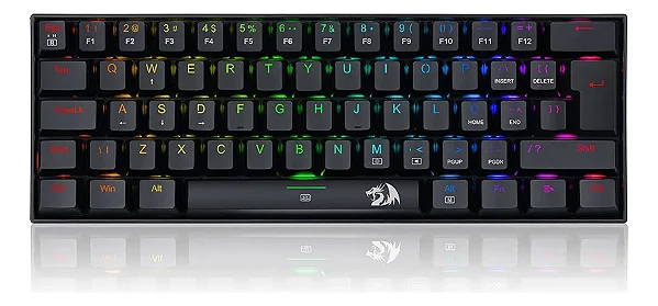 TECLADO MECANICO GAMER DRAGONBORN RGB PRETO SWITCH MARROM ABNT2 NOVO