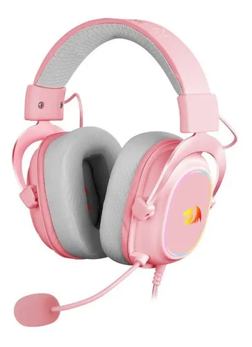 HEADSET GAMER ZEUS X ROSA RGB NOVO