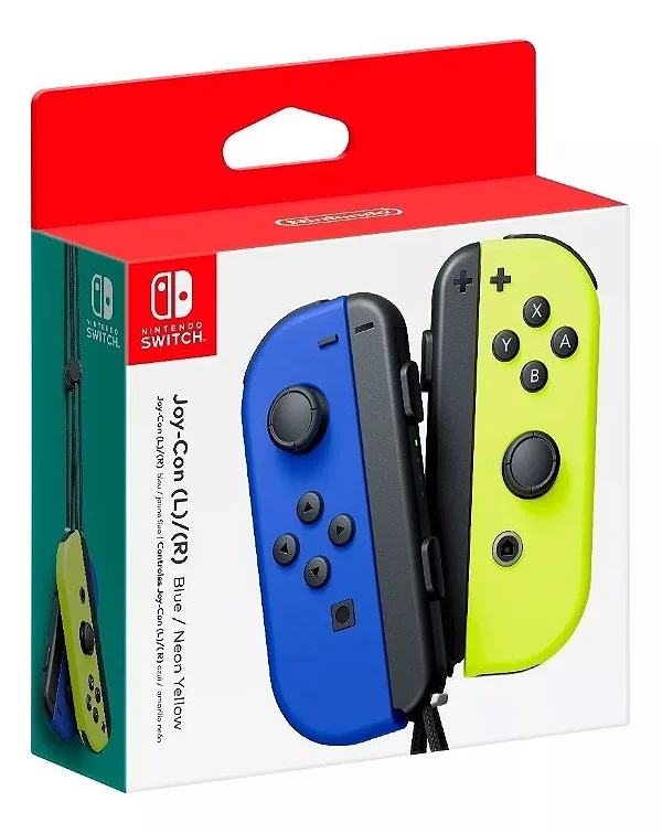 JOY-CON AZUL E AMARELO SWITCH NOVO