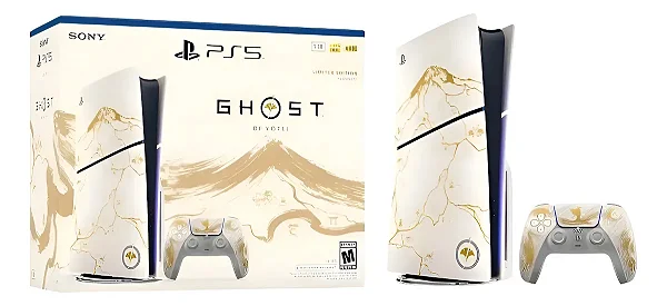 CONSOLE PLAYSTATION 5 MIDIA FISICA EDIÇÃO GHOST OF YOTEI 1TB NOVO