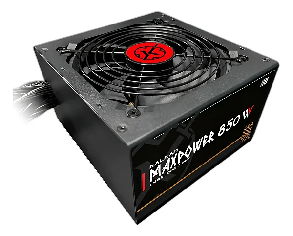 FONTE GAMER KALKAN 850W WATTS 80 PLUS BRONZE PRETO NOVO