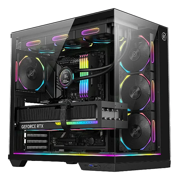 GABINETE KALKAN SKYE RGB PRETO SEM FAN KLK00042