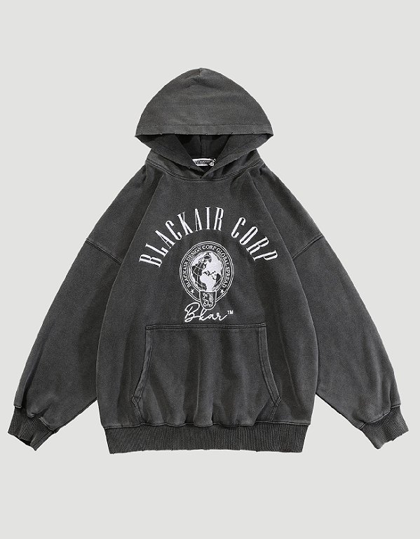 Moletom Washed Oversized BlackAir Corp