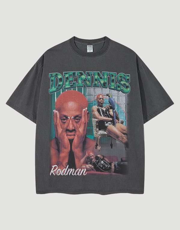 Camiseta Oversized Vintage Dennis Rodman Bootleg Model 3