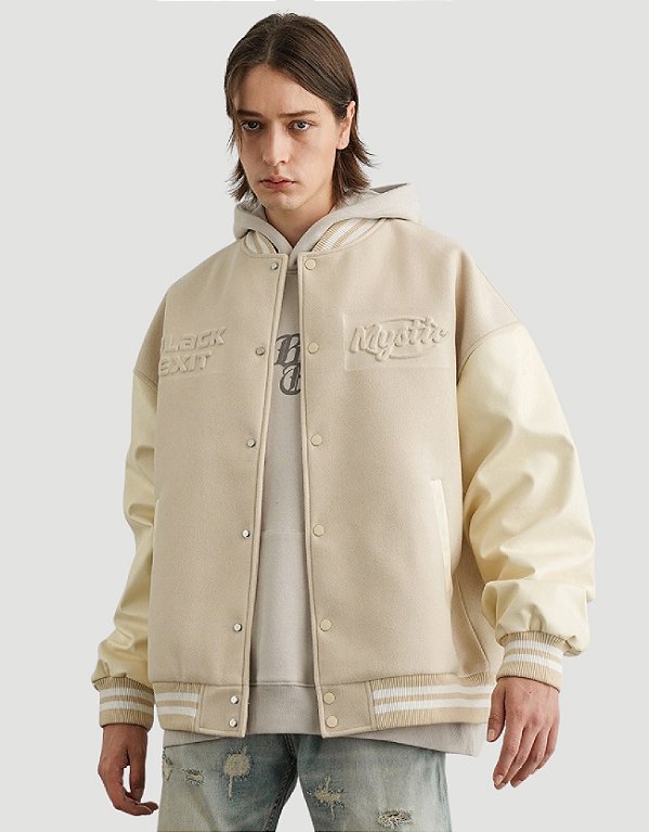 Jaqueta College Bomber Crossroads BlackofExit Cream