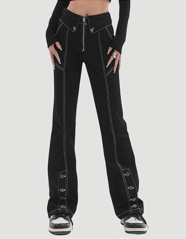 Calça Jeans V Line Azul Escura