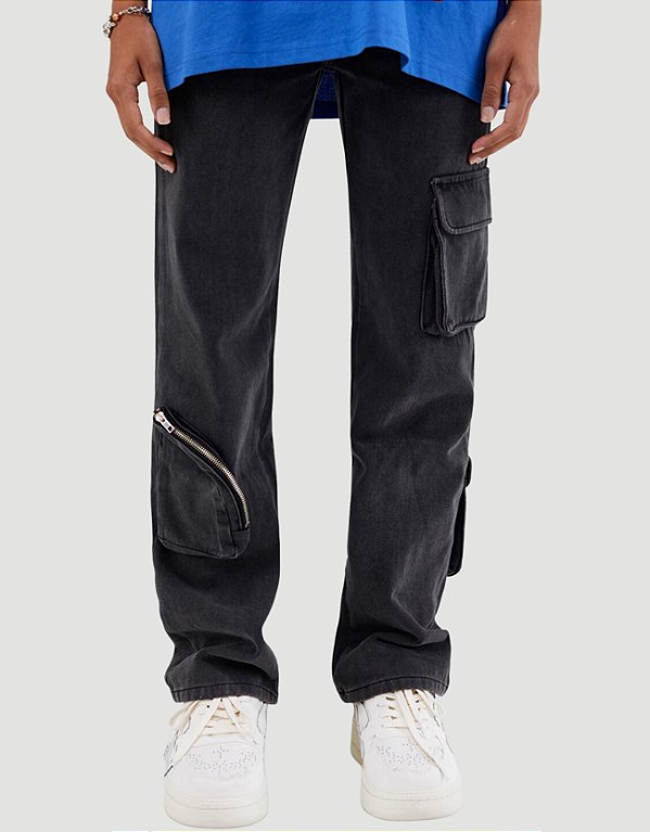 Calça Jeans Light Fit Backside Pockets Preta