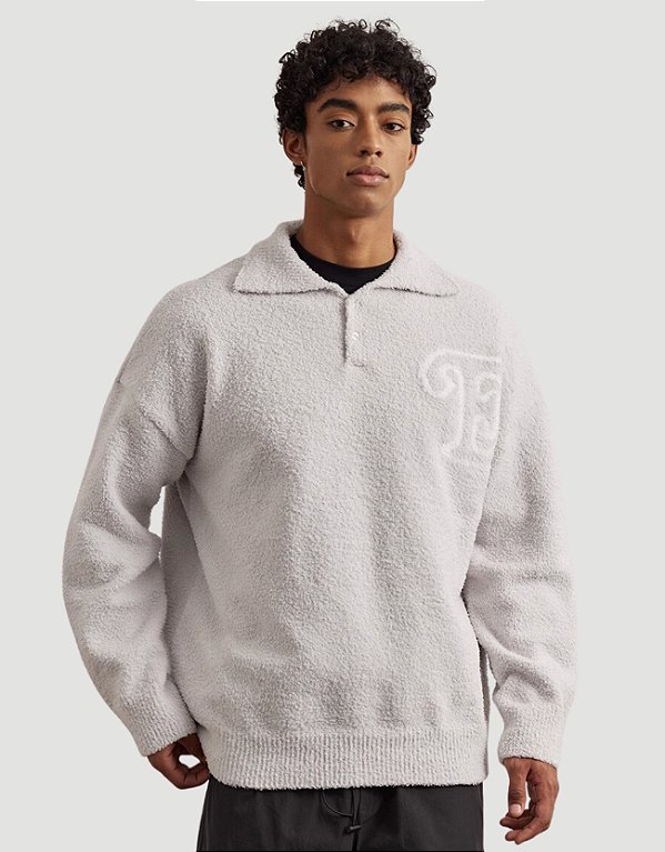 Suéter Light Grey E Logo