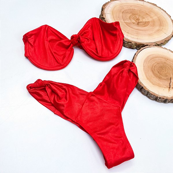 Biquíni Victória Vermelho Brilho