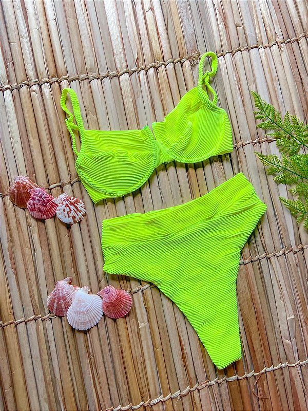 Biquíni Júlia Amarelo Neon - Hot Pants