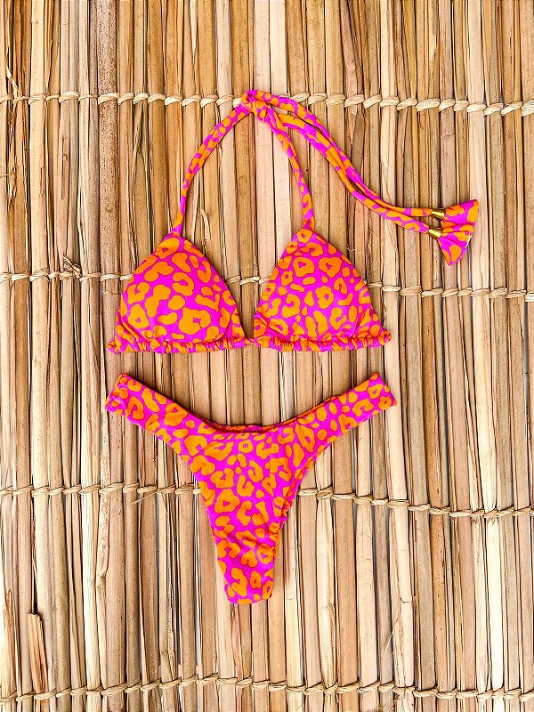 Biquíni Mariana Oncinha Rosa e Amarelo