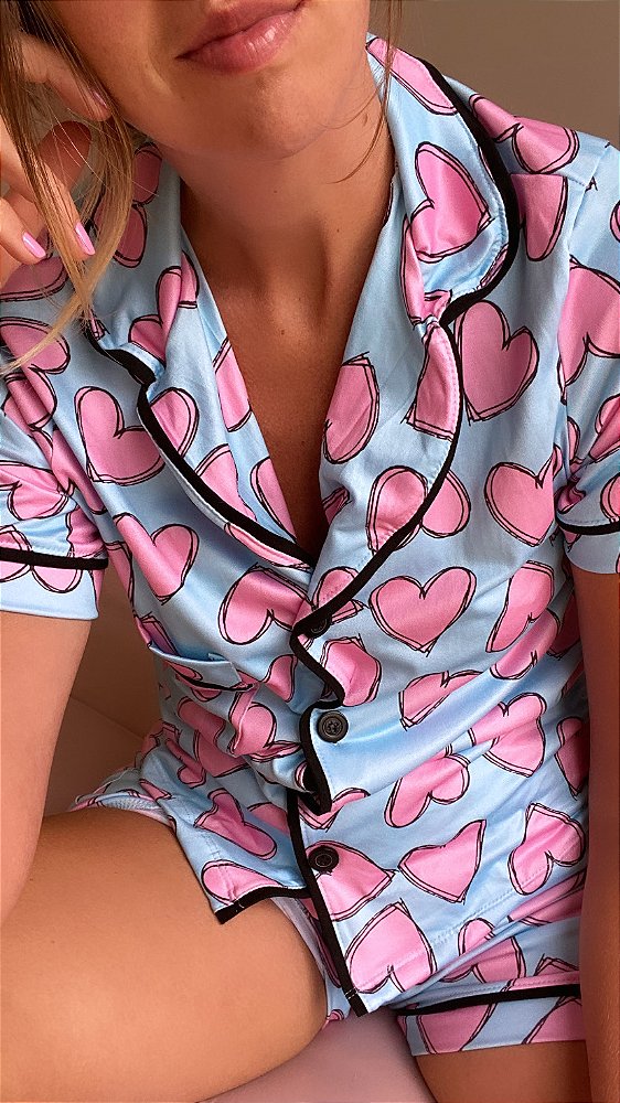 Pijama Americano Estampa Love me