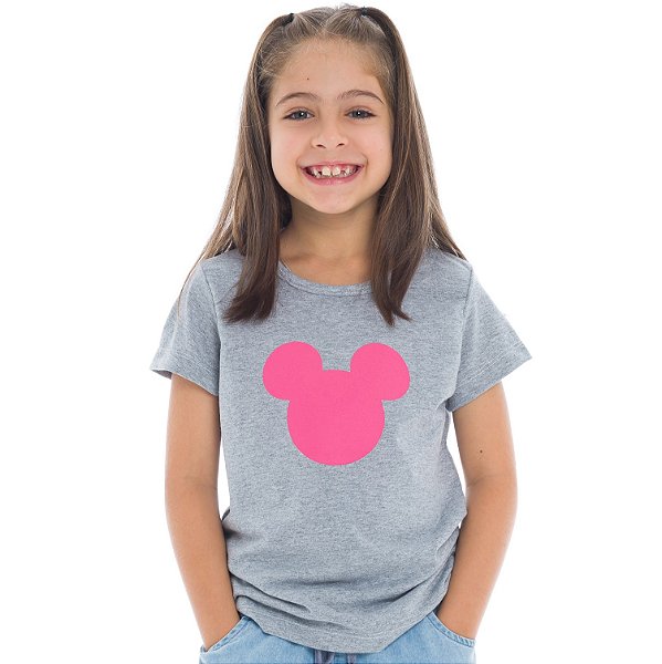 T-Shirt verão infantil  menina mescla Minnie