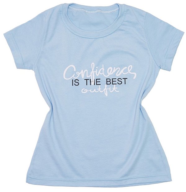 T-Shirt verão Feminina Adulta camiseta Azul bebê Confidencies