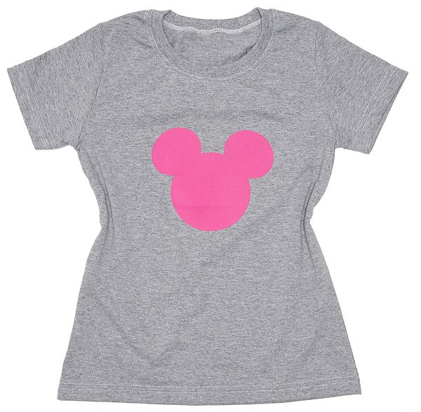 T-Shirt verão Feminina Adulta camiseta Mescla Minnie