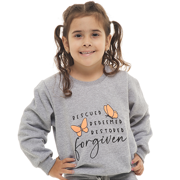 Casaco De Moletom  Peluciado Quentinho Para Meninas Cor Mescla Forgiven