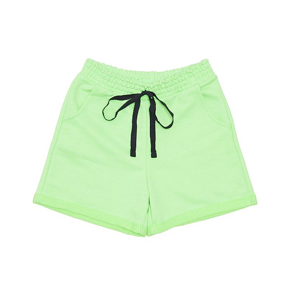 Shorts Bolso Lateral Feminino Adulto Verde Neon