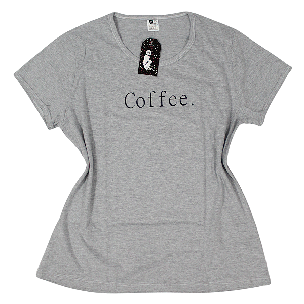 T-Shirt verão Feminina Adulta camiseta Mescla Coffee