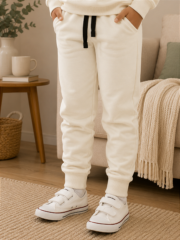 Calça moletom peluciada Unissex Off White