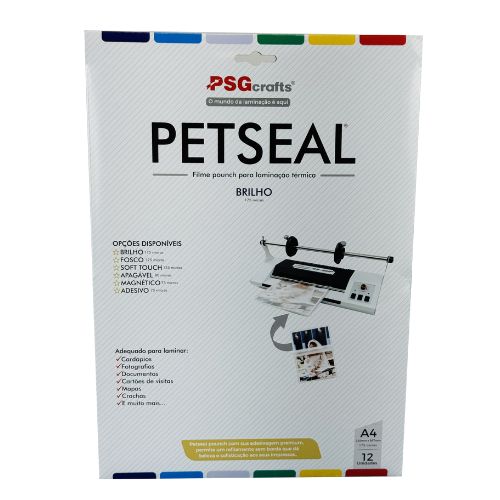 Petseal pouch para plastificação brilho A4 175 mic