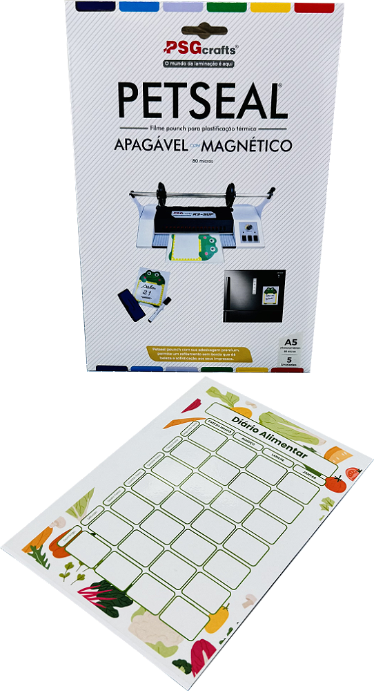 Petseal magnético com apagável  75 micras