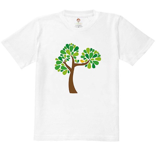 Camiseta Infantil Nerderia e Lojaria arvore BRANCA