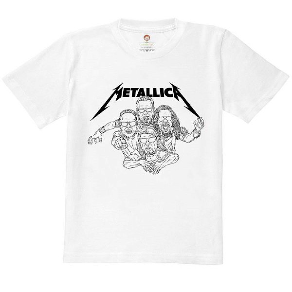 Camiseta Infantil Nerderia e Lojaria metalica BRANCA
