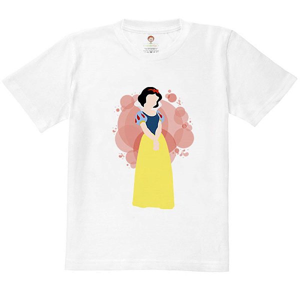 Camiseta Infantil Nerderia e Lojaria princesa branca de gelo BRANCA