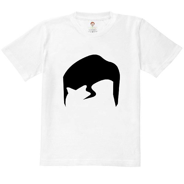 Camiseta Infantil Nerderia e Lojaria superman minimalista BRANCA