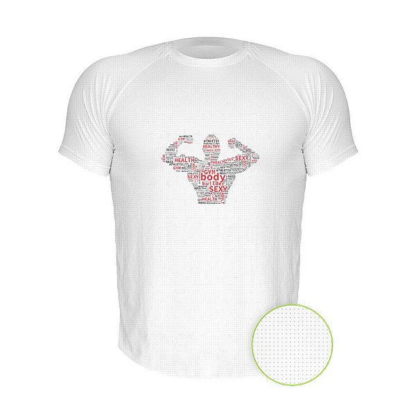 Camiseta AIR Nerderia e Lojaria bodybuilding branca