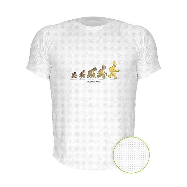 Camiseta AIR Nerderia e Lojaria simpsons homersapiens branca