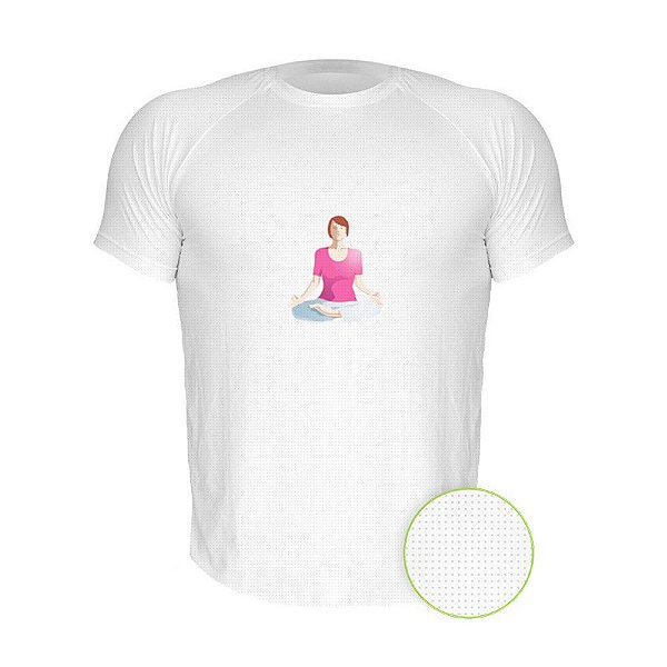 Camiseta AIR Nerderia e Lojaria yoga branca