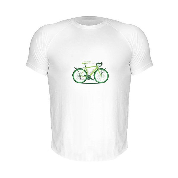 Camiseta Slim Nerderia e Lojaria eco bike Branca