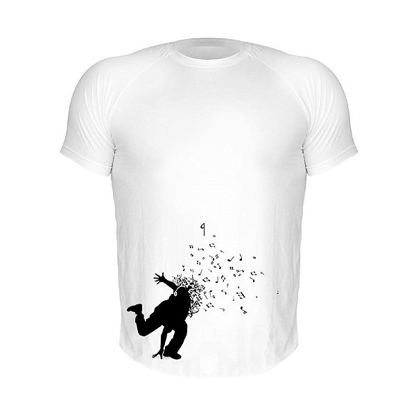 Camiseta Slim Nerderia e Lojaria dance Branca