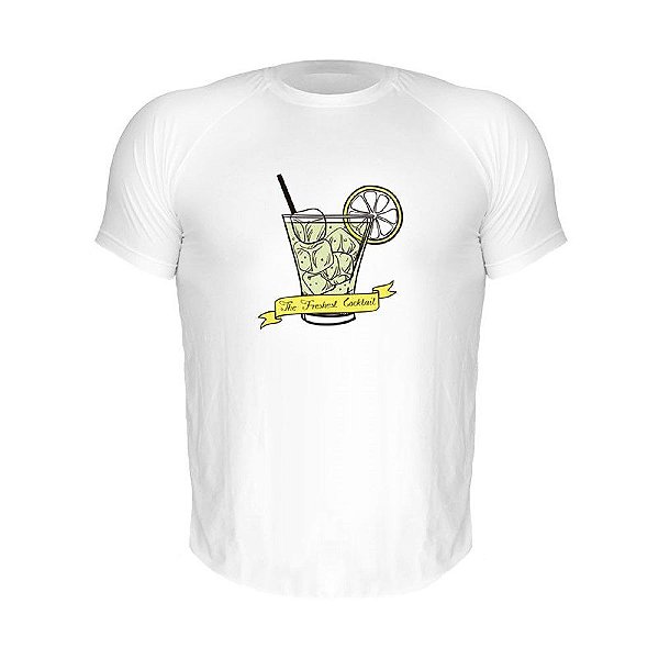 Camiseta Slim Nerderia e Lojaria fresh cocktail Branca