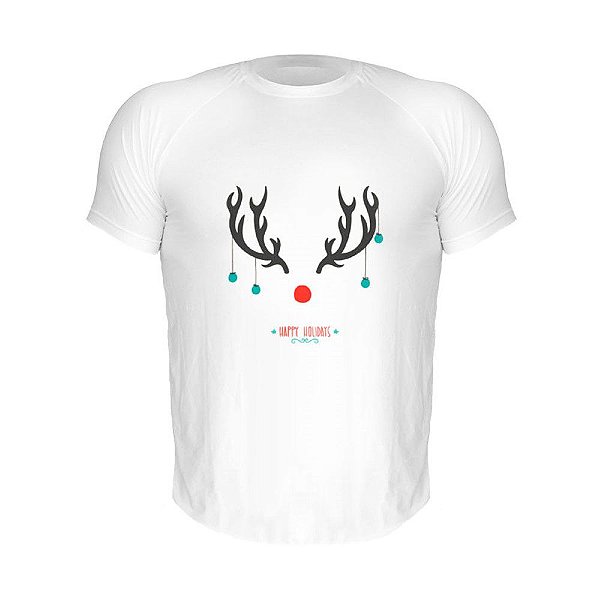 Camiseta Slim Nerderia e Lojaria natal Branca