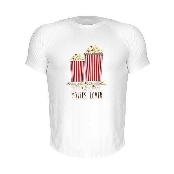 Camiseta Slim Nerderia e Lojaria movie lover Branca