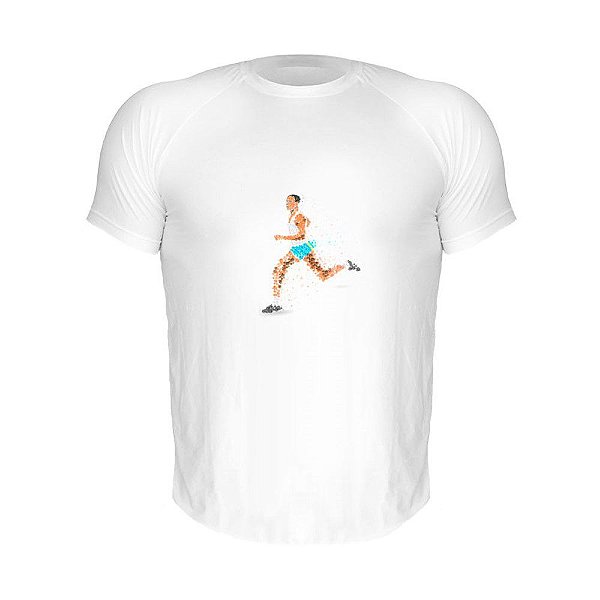 Camiseta Slim Nerderia e Lojaria runner Branca