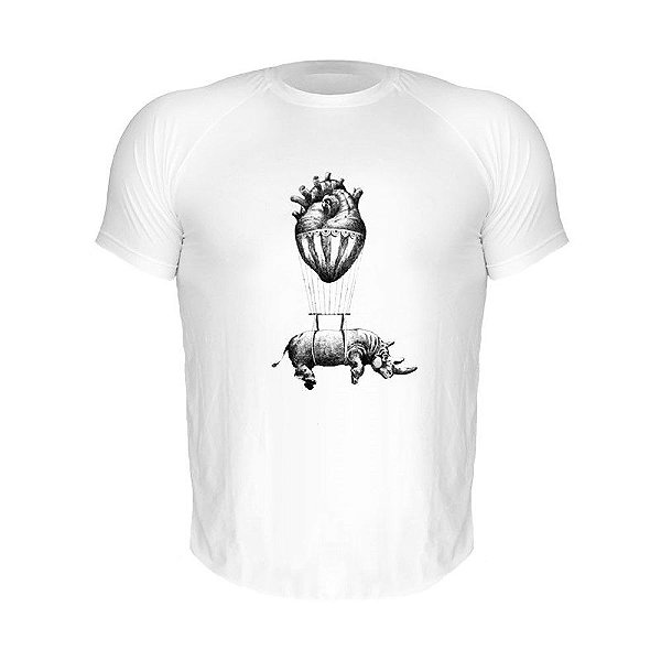 Camiseta Slim Nerderia e Lojaria rhino Branca