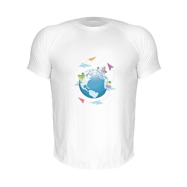 Camiseta Slim Nerderia e Lojaria planeta 2 Branca