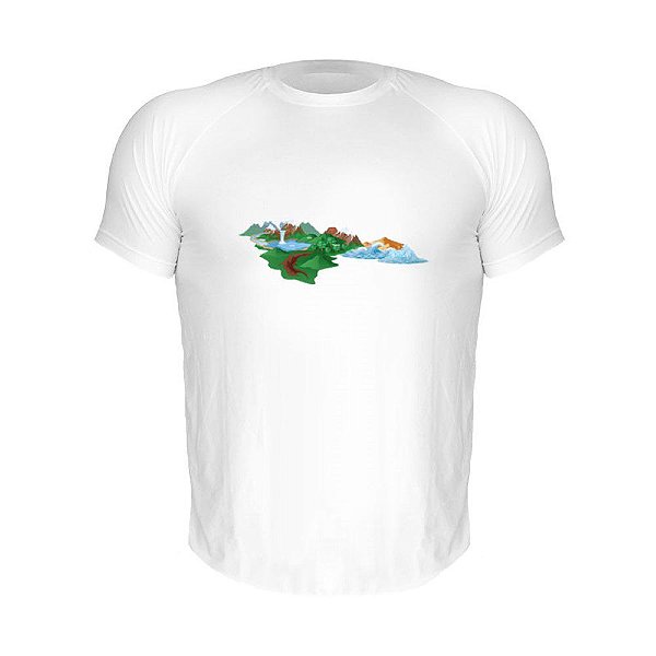 Camiseta Slim Nerderia e Lojaria paisagem 2 Branca