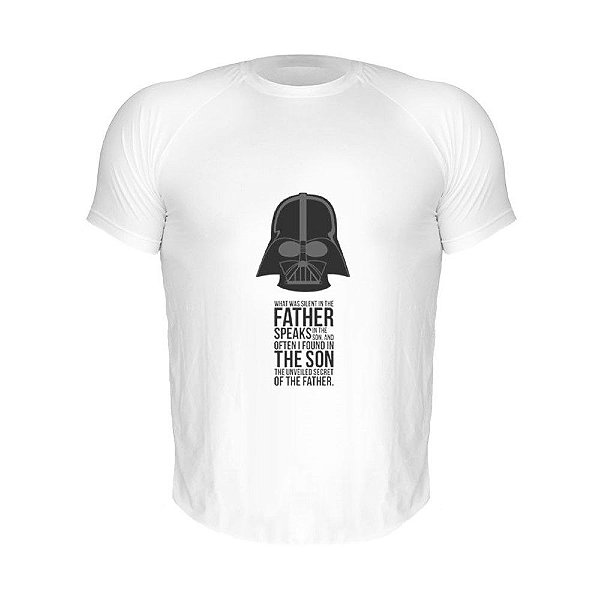 Camiseta Slim Nerderia e Lojaria star wars darth vader Branca