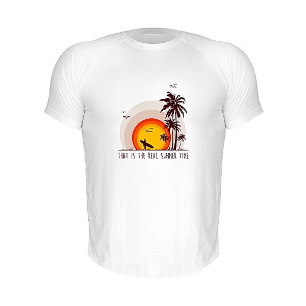 Camiseta Slim Nerderia e Lojaria summer time Branca