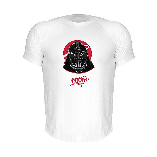 Camiseta Slim Nerderia e Lojaria vader cartoo Branca