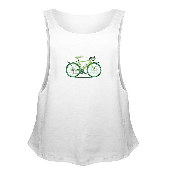 Camiseta Regata Nerderia e Lojaria eco bike Branca