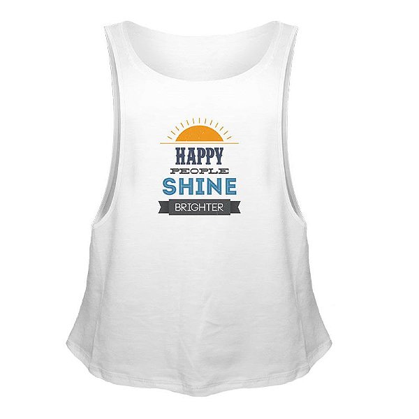 Camiseta Regata Nerderia e Lojaria shine Branca