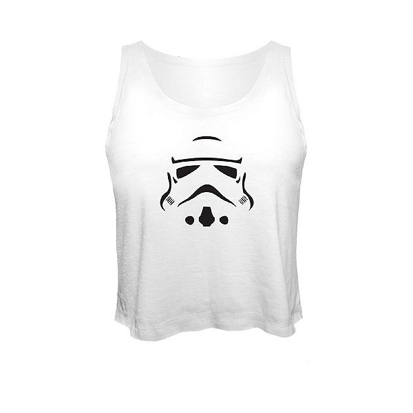 Cropped Nerderia e Lojaria star wars storntrooper BRANCA