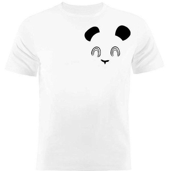 Camiseta Basica Nerderia e Lojaria panda Branca