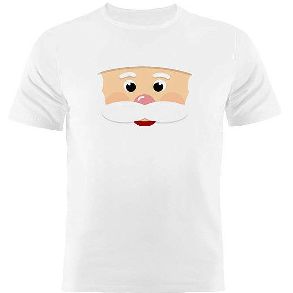Camiseta Basica Nerderia e Lojaria natal papai noel Branca